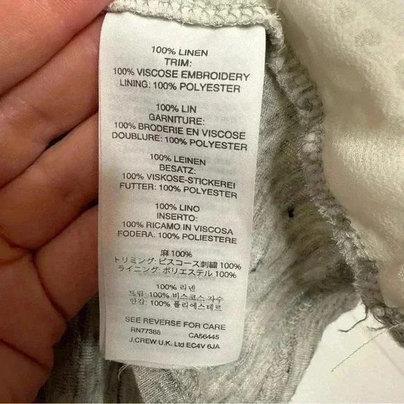 J. Crew Tank Top Lace Grey & White  Size Extra Small - Picture 7 of 16